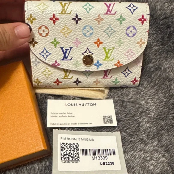NWT LV and TM White Multicolor Rosalie wallet 2026!! - Picture 4 of 6